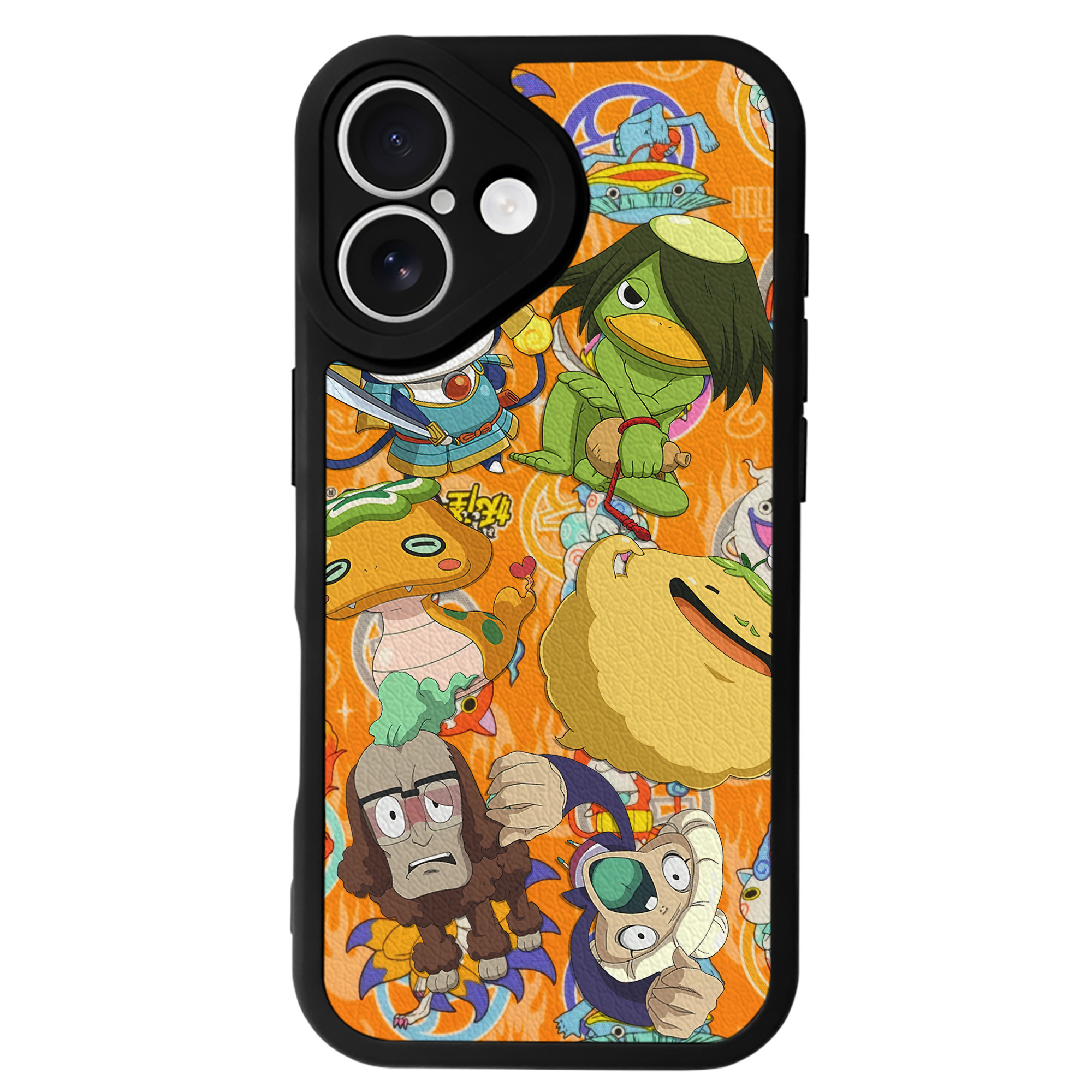（画像用） 妖怪ウォッチ Yo-kai Watch 【iPhone 16シリーズ対応】シリコンスマホケース（レザー調） 材質：シリコン